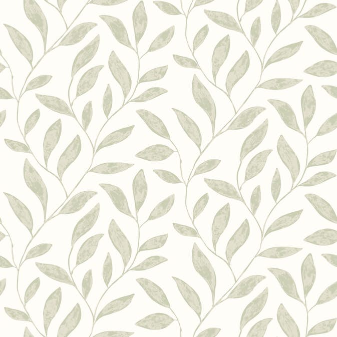 Tapet Fiona Home NW Soft Leaves 201201 Non Woven, Mönstrad Grön