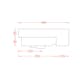 Tvättställ Lavabo Boxo 1030 Slim 500 mm