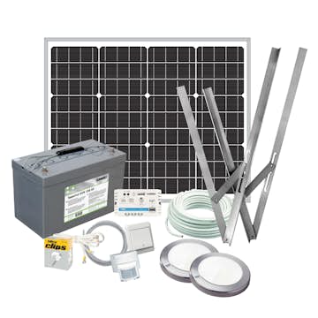 Solpanelspaket Sunwind Uthuspaket 55W