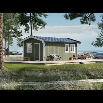 Attefallare Trähuset Paulina 25 kvm