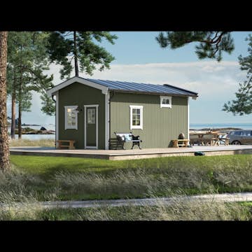 Attefallare Trähuset Paulina med Loft 25 kvm
