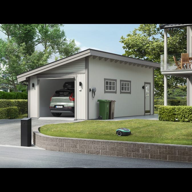 Garage Trähuset Pulpet 35 kvm