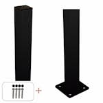 Stålstolpe PLUS Med Fot Svart