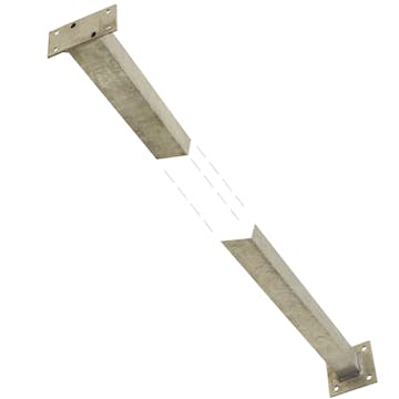 Stålstolpe PLUS för Räcke 45x45 Varmgalvaniserad