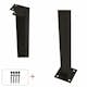 Hörnstolpe PLUS Stål Med Fot För Räcke inkl. Bultar/Mutter Svart