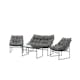 Loungeset Venture Home Ture Soffgrupp Svart med Dynor Utomhus