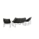 Loungeset Venture Home Ture Soffgrupp Svart med Dynor Utomhus