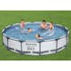 Poolpaket Bestway Steel Pro Max Ø4,3m Stålramspool Ovanmark med Filterpump