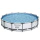 Poolpaket Bestway Steel Pro Max Ø4,3m Stålramspool Ovanmark med Filterpump
