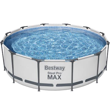 Poolpaket Bestway Steel Pro Max Ø3,66m 100cm Stålramspool Ovanmark med Filterpump