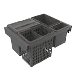 Källsorteringskärhållare Beslag Design Trend Highside 600 Eco Mörkgrå