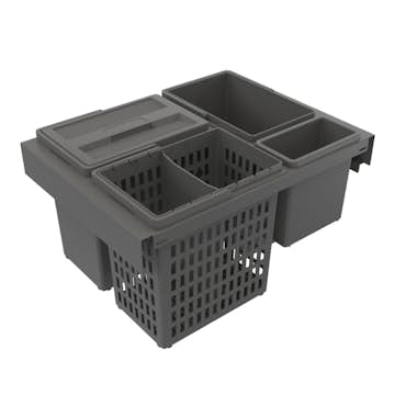 Källsorteringskärhållare Beslag Design Trend Highside 600 Eco Mörkgrå