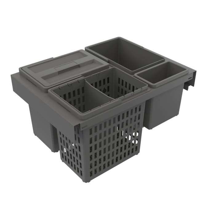 Källsorteringskärhållare Beslag Design Trend Highside 600 Eco Mörkgrå