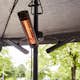 Infravärmare HEAT1 ECO High-line 3x670W Terrassvärmare för Parasol, Svart Aluminium