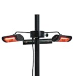 Infravärmare HEAT1 ECO High-line 3x670W Terrassvärmare för Parasol, Svart Aluminium