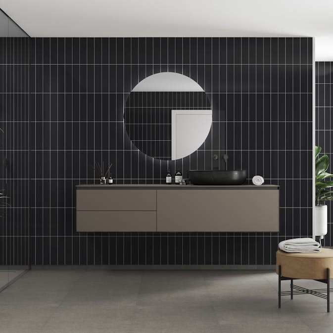 Våtrumsskiva Fibo 2124-M0830 HG Black Gloss 10x620x2400 mm