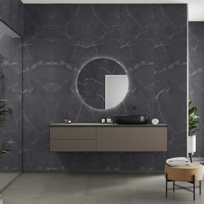 Våtrumsskiva Fibo 2272-L00 S Black Marble 10x620x3020 mm
