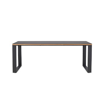 Trädgårdsbord deNoord Aspvik Matbord 100x200 cm Svart