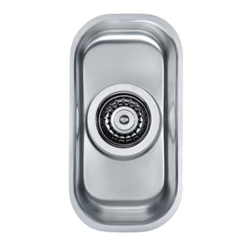 Diskho DecoSteel Variant 110 Rostfri Enkel med Korgventil & Vattenlås