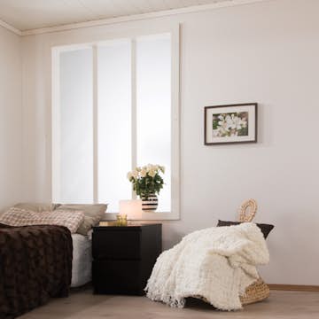 Väggpanel Huntonit Vit Penselmålad