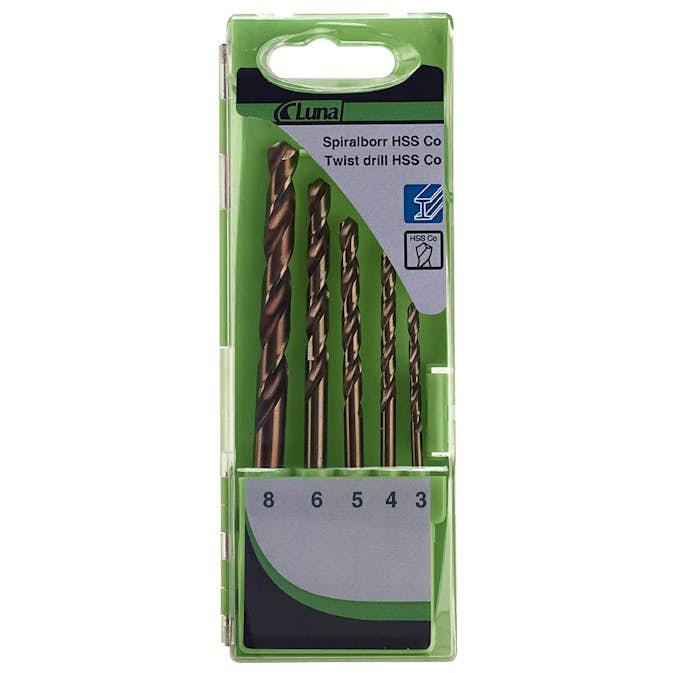 Spiralborrsats Luna Tools I Kobolt