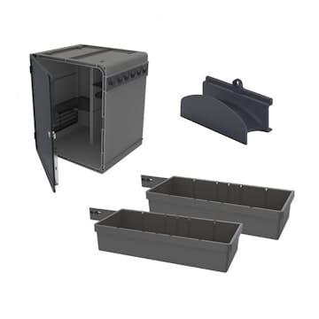 Städskåpssats Beslag Design 4-delar Mörkgrå