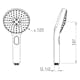 Handdusch Oras Hydractiva 242403 3 jet
