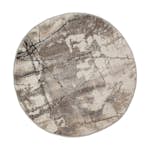 Friezematta KM Carpets Ibiza Tegel Rund Rost