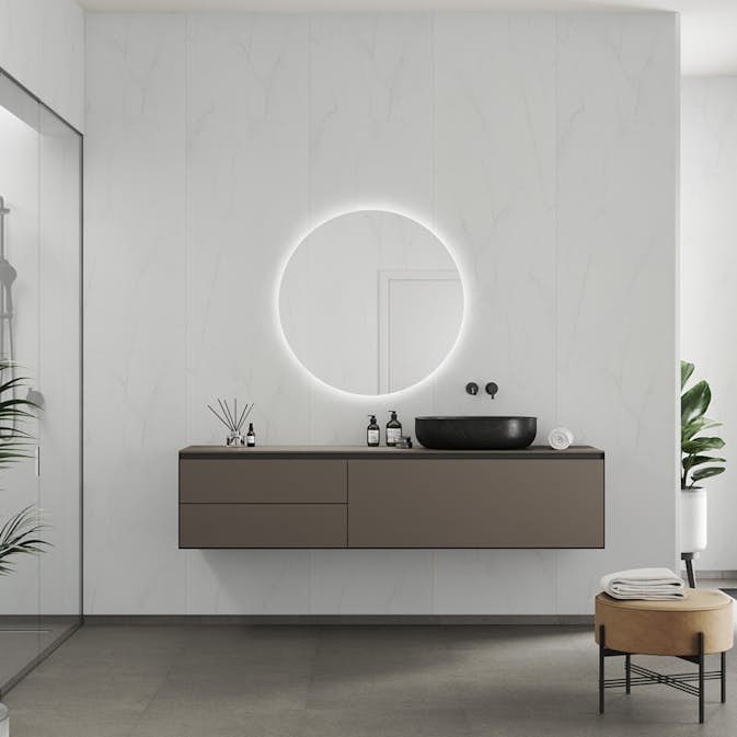 Våtrumsskiva Fibo 2487-LM10 S Bianco Marble 10x620x3020 mm