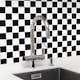 Klinkermosaik Arredo Titan Mix Svart/Vit Matt 5x5 cm