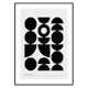 Poster Gallerix Geometric Graphic Black No1