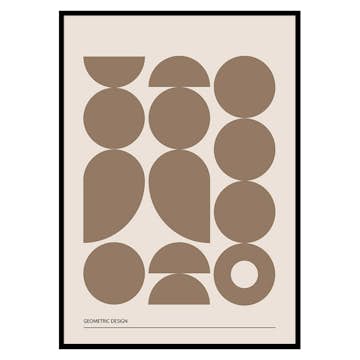 Poster Gallerix Geometric Graphic Beige No1