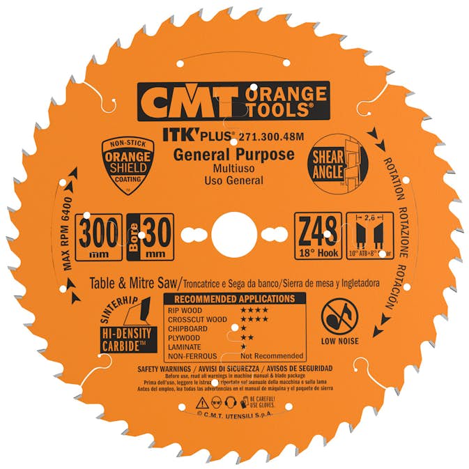 Sågklinga CMT Orange Tools ITK-Plus klyv/kap