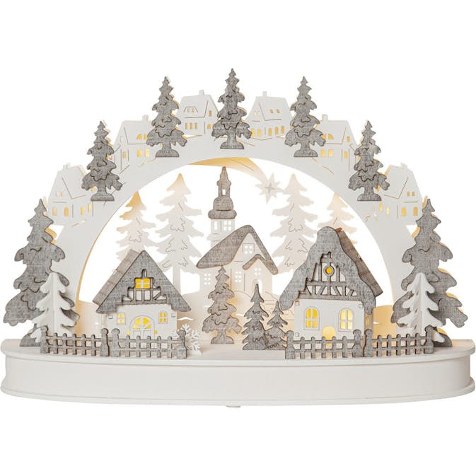 Adventsljusstake Star Trading Grauberg