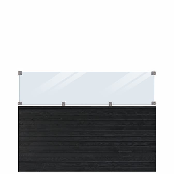 Plank Profilstaket PLUS med Glas 174 x 125 cm