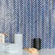 Mosaik Lhådös Fishbone Blue Glossy cm