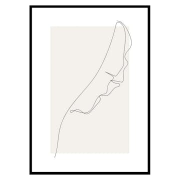 Poster Gallerix Banana Leaf Line Art No1