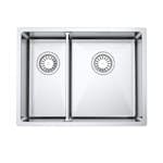 Diskho DecoSteel DI-ART 2033 Rostfri Dubbel med Korgventil & Vattenlås