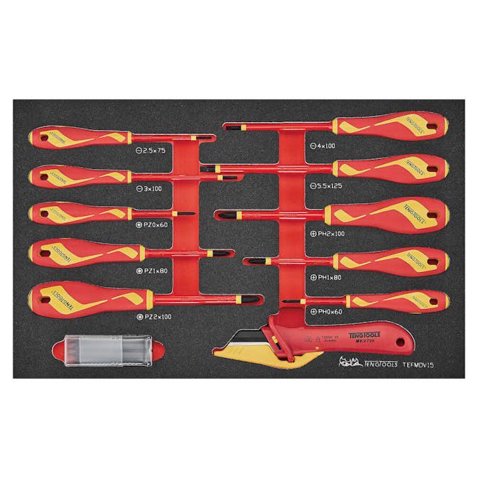 Skruvmejselsats Teng Tools TEFMDV15 1000 V