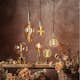 LED-lampa Star Trading E27 G125 Basket Gold