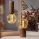 LED-lampa Star Trading E27 G125 Basket Gold