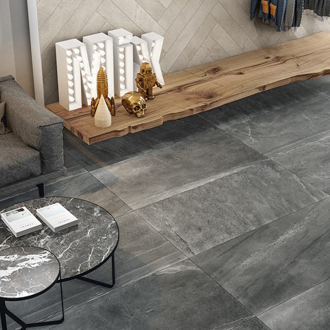Klinker Coem Ceramiche Brit Stone Mörkgrå 15x15 cm Matt