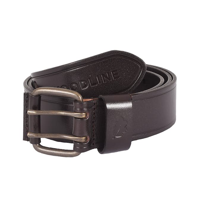 Bälte Woodline Läderbälte Brunt