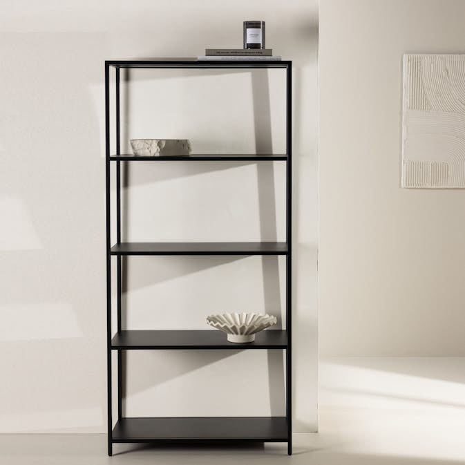 Hylla Venture Home Montevideo Stående Förvaringsmöbel med Hyllplan i Svart Stål