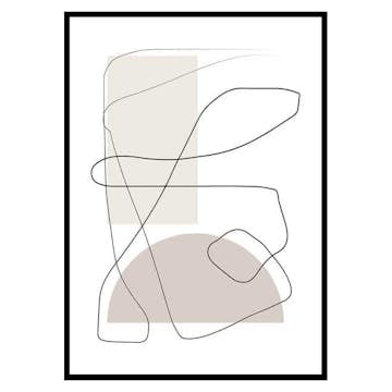 Poster Gallerix Art des Lignes No1