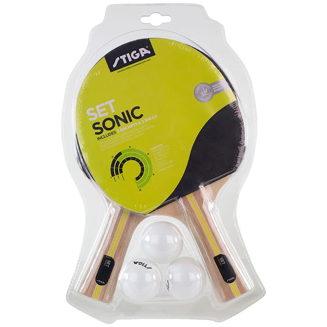 Pingisracket STIGA Sports Sonic Bordstennisrackset med Pingisbollar