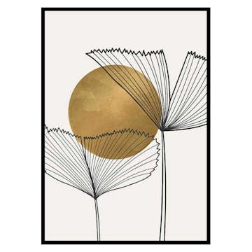 Poster Gallerix Watercolor Gold No3