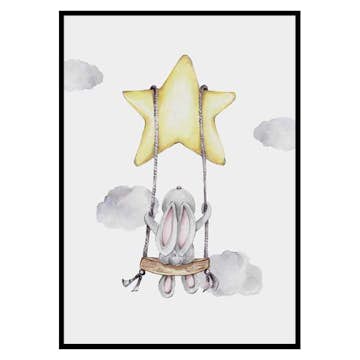 Poster Gallerix Star Swing Bunny