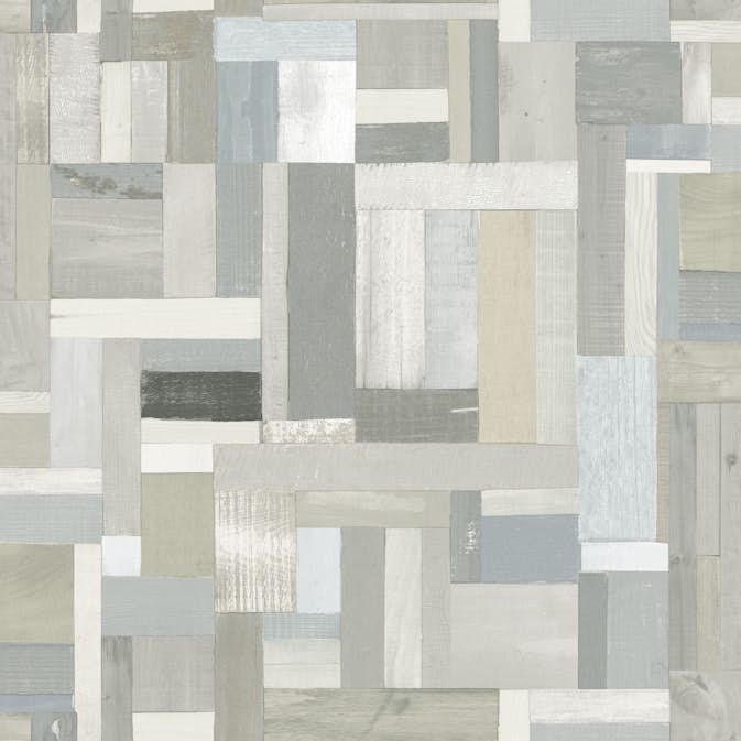 Tapet Origin Träskräp Plankor Motiv Beige