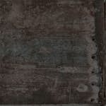 Tapet Origin Stora Slitna Rostiga Metallplåtar med Nitar Svart/Glänsande Pärlemor